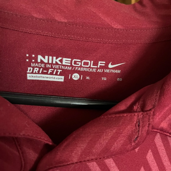Nike Golf Dri-fit XL Shirt. Perfect burgandy polo for Golf. - Picture 2 of 6